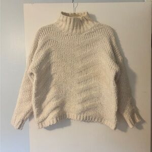 Wishlist White Turtleneck Sweater, Size S/M